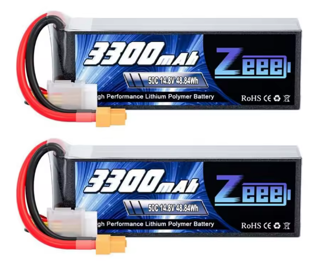 2pcs Zeee 4S Lipo FPV Drone Battery 14.8V 3300mAh 50C Softcase with XT60 Plug for RC Car RC Helicopters Trucks RC Model Parts