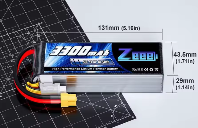 2pcs Zeee 4S Lipo FPV Drone Battery 14.8V 3300mAh 50C Softcase with XT60 Plug for RC Car RC Helicopters Trucks RC Model Parts